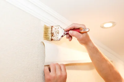 Pose de papier peint aux Yveteaux — revêtements muraux et toiles de verre